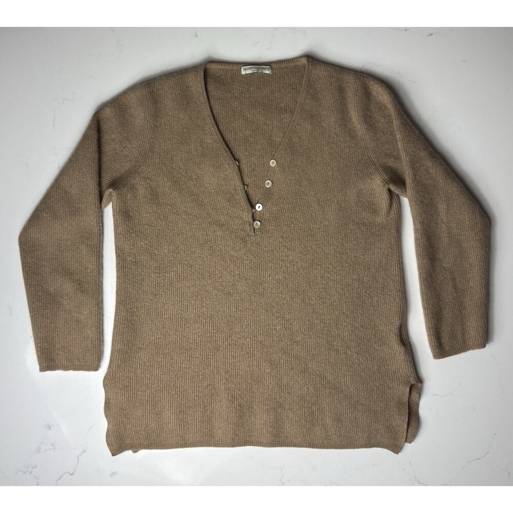 Manrico Cashmere Light Brown Sweater Women’s Size EU 44/US 8
